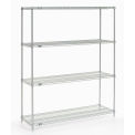 Nexel Stainless Steel Wire Shelving, 60&quot;W x 18&quot;D x 86&quot;H