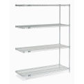 Nexel Stainless Steel Wire Shelving Add-On, 48&quot;W x 18&quot;D x 86&quot;H
