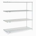 Nexel Stainless Steel Wire Shelving Add-On, 54&quot;W x 18&quot;D x 86&quot;H