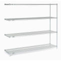 Nexel Stainless Steel Wire Shelving Add-On, 72&quot;W x 18&quot;D x 86&quot;H