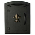 Manchester Locking Security Option with Decorative Fleur De Lis Door, Black