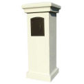 Manchester Non-Locking Stucco Column Mailbox, Sandstone Color