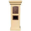 Manchester Non-Locking Stucco Column Mailbox, Burnt Tuscan Color