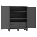 Durham Heavy Duty Cabinet HDCD246078-6B95 - 12 Gauge With 6 Drawers & 4 Shelves, 60&quot;W x 24&quot;D x 78&quot;H