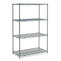Nexelon Wire Shelving, Blue Epoxy, 72&quot;W X 21&quot;D X 86&quot;H