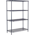 Nexelon Wire Shelving, Blue Epoxy, 60"W X 21"D X 54"H