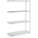 Nexelate Wire Shelving Add-On, Silver Epoxy, 24"W X 24"D X 54"H