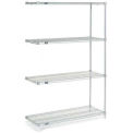 Nexelate Wire Shelving Add-On, Silver Epoxy, 60&quot;W X 14&quot;D X 63&quot;H