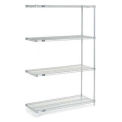 Nexelate Wire Shelving Add-On, Silver Epoxy, 30"W X 18"D X 63"H