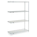 Nexelate Wire Shelving Add-On, Silver Epoxy, 48&quot;W X 14&quot;D X 63&quot;H