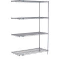 Nexelate Wire Shelving Add-On, Silver Epoxy, 48"W X 14"D X 54"H