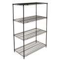 Nexel Wire Shelving, Black Epoxy, 42&quot;W X 18&quot;D X 74&quot;H