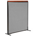 36-1/4&quot;W x 43-1/2&quot;H Deluxe Freestanding Office Partition Panel, Gray