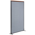 36-1/4"W x 73-1/2"H Deluxe Freestanding Office Partition Panel, Blue