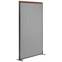 36-1/4&quot;W x 73-1/2&quot;H Deluxe Freestanding Office Partition Panel, Gray