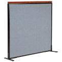 48-1/4"W x 43-1/2"H Deluxe Freestanding Office Partition Panel, Blue