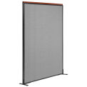 48-1/4"W x 73-1/2"H Deluxe Freestanding Office Partition Panel, Gray