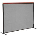 60-1/4&quot;W x 43-1/2&quot;H Deluxe Freestanding Office Partition Panel, Gray