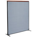 60-1/4&quot;W x 73-1/2&quot;H Deluxe Freestanding Office Partition Panel, Blue