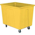 WESCO Plastic Box Truck 12 Bushel Yellow, 5&quot; Casters