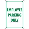 NMC Traffic Sign, Employee Parking Only, 18&quot; X 12&quot;, White/Green, TM52G