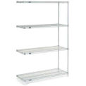 Nexelate Wire Shelving Add-On, Silver Epoxy, 72&quot;W x 24&quot;D x 54&quot;H