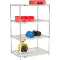 Nexel Quick Adjust Wire Shelving, Poly-Z-Brite, 36 x 24 x 54