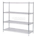 Nexel Quick Adjust Wire Shelving, Poly-Z-Brite, 60 x 24 x 54