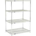 Nexel Quick Adjust Wire Shelving, Poly-Z-Brite, 72 x 24 x 54