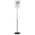 Durable Floor Sign Holder, 558957, Adjust. Height, 10-5/8&quot; X 10-5/8&quot; X 40-60&quot;, Grey