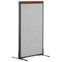 24-1/4&quot;W x 43-1/2&quot;H Deluxe Freestanding Office Partition Panel, Gray