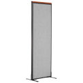 24-1/4&quot;W x 73-1/2&quot;H Deluxe Freestanding Office Partition Panel, Gray