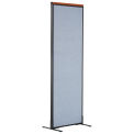 24-1/4"W x 73-1/2"H Deluxe Freestanding Office Partition Panel, Blue