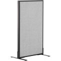 Office Partition Panel - Freestanding - 24-1/4"W x 42"H - Gray