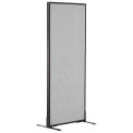 24-1/4"W x 60"H Freestanding Office Partition Panel, Gray
