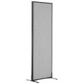 24-1/4"W x 72"H Freestanding Office Partition Panel, Gray