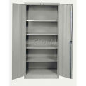 Hallowell 400 Series Solid Door Storage Cabinet, 48x24x72, Gray, Unassembled