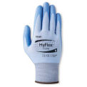 Ansell HyFlex® 18-Gauge Seamless Knit Gloves, Blue PU Palm Coat, Size 10, 1 Pair