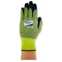 HyFlex® Cut Resistant Gloves, Black Nitrile Palm Coat, Large, 1 Pair - Pkg Qty 12
