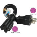 1-Ft Power Adapter Cord with 5-15P male plug to 5-15/20R female connector