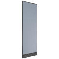 24-1/4"W x 76"H Non-Electric Office Partition Panel with Raceway, Blue