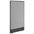 24-1/4&quot;W x 46&quot;H Non-Electric Office Partition Panel with Raceway, Gray