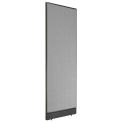 24-1/4"W x 76"H Non-Electric Office Partition Panel with Raceway, Gray