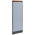 24-1/4&quot;W x 65-1/2&quot;H Deluxe Non-Electric Office Partition Panel with Raceway, Blue