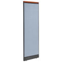 24-1/4&quot;W x 77-1/2&quot;H Deluxe Non-Electric Office Partition Panel with Raceway, Blue