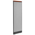 24-1/4&quot;W x 77-1/2&quot;H Deluxe Non-Electric Office Partition Panel with Raceway, Gray