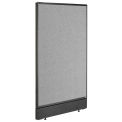 24-1/4&quot;W x 46&quot;H Office Partition Panel with Pass-Thru Cable, Gray