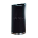 Rubbermaid RCPSO1220B European & Metallic Series Open Top Receptacle,Half-Round,12 gal
