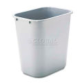 Rubbermaid RCP295600GY Deskside Plastic Wastebasket, Rectangular, 7 gal, Gray