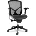 Alera EQ Series Ergonomic Multifunction Mid-Back Mesh Chair, Black Base